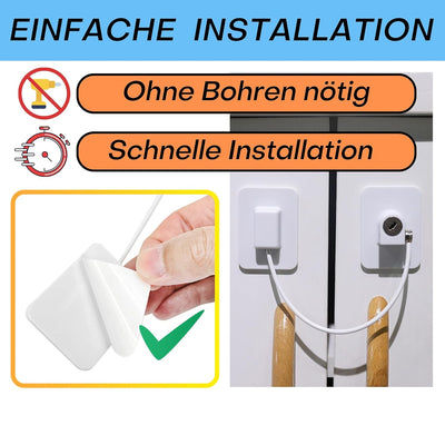 Fenstersicherung für Kinder [Set mit 3 Schlössern ohne Bohren], Schubladensicherung Baby, Kindersich