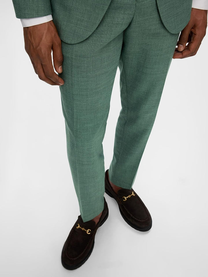 SELECTED HOMME Male Anzughose Slim Fit 40 Light Green Melange, 40 Light Green Melange