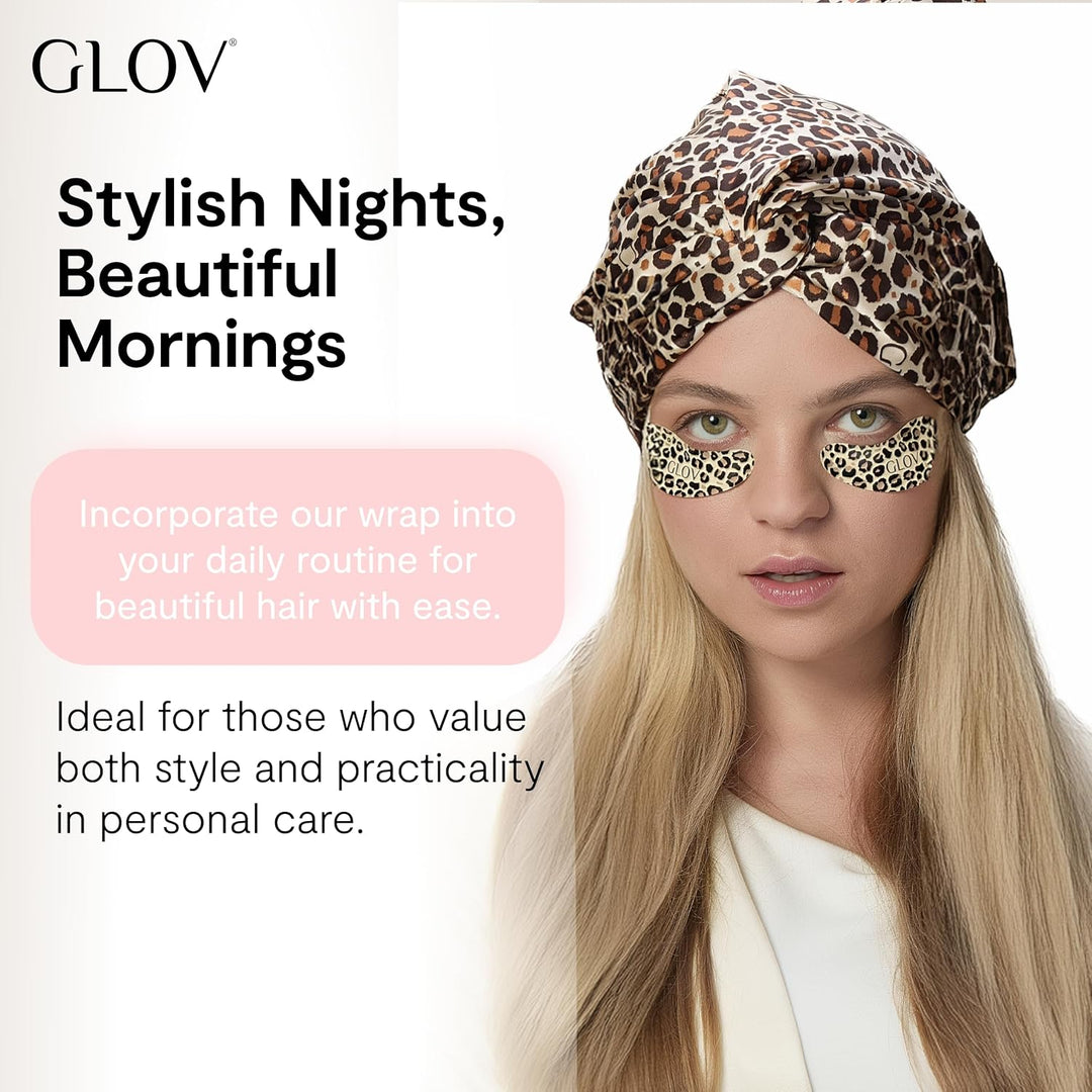 GLOV Glamouröse Satin Schlafmütze für Haarpflege Haarschutz Frizz Reduzieren Locken Bewahren Komfort