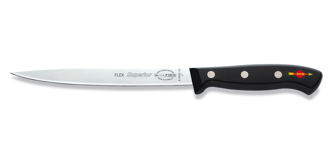 Dick Filetiermesser Flex 18 cm Superior, Schwarz