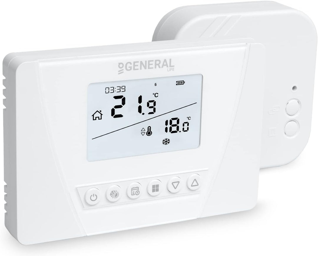 Programmierbares Funk-Thermostat Raumregler Set Mi-300S RF für Fussbodenheizung, Heizkessel, Elektro