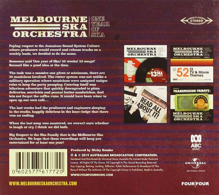 One Year Of Ska, Audio-CD