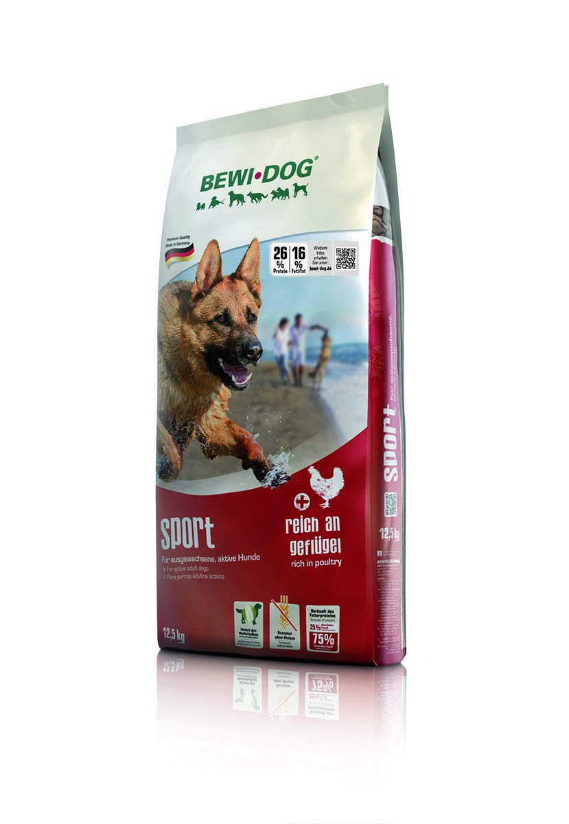 BEWI DOG Sport [12,5 kg] Hundefutter | Trockenfutter für sportliche &amp; aktive Hunde | ohne Weizen &amp; S