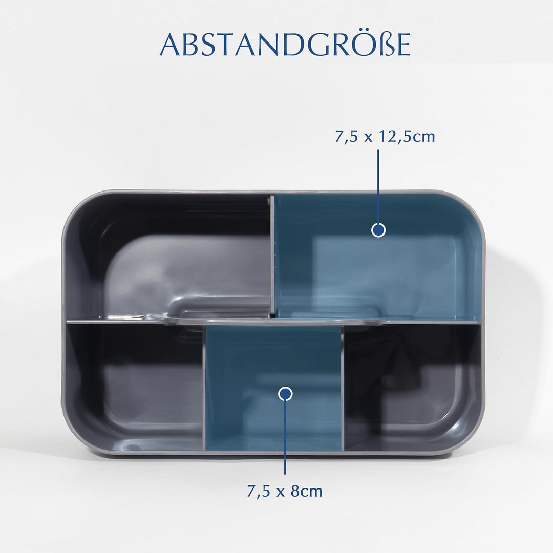 SYLANDO Korb Organizer mit Griff, 24x15x11 cm, Kunststoffkorb, Reinigungskorb, Bastelkorb, Schreibti