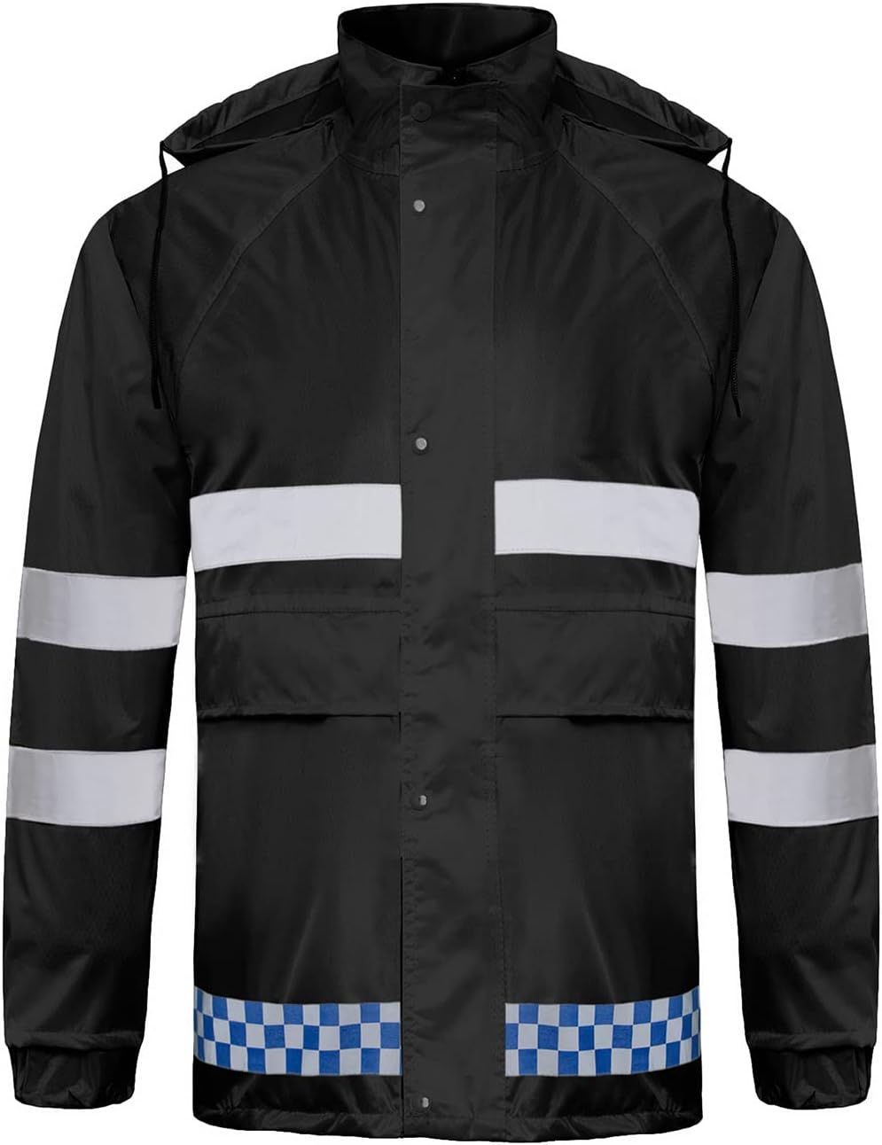 Herren Regenanzug mit Kapuze Reflektierender Winddicht Regenjacke und Regenhose Wasserdichter Arbeit