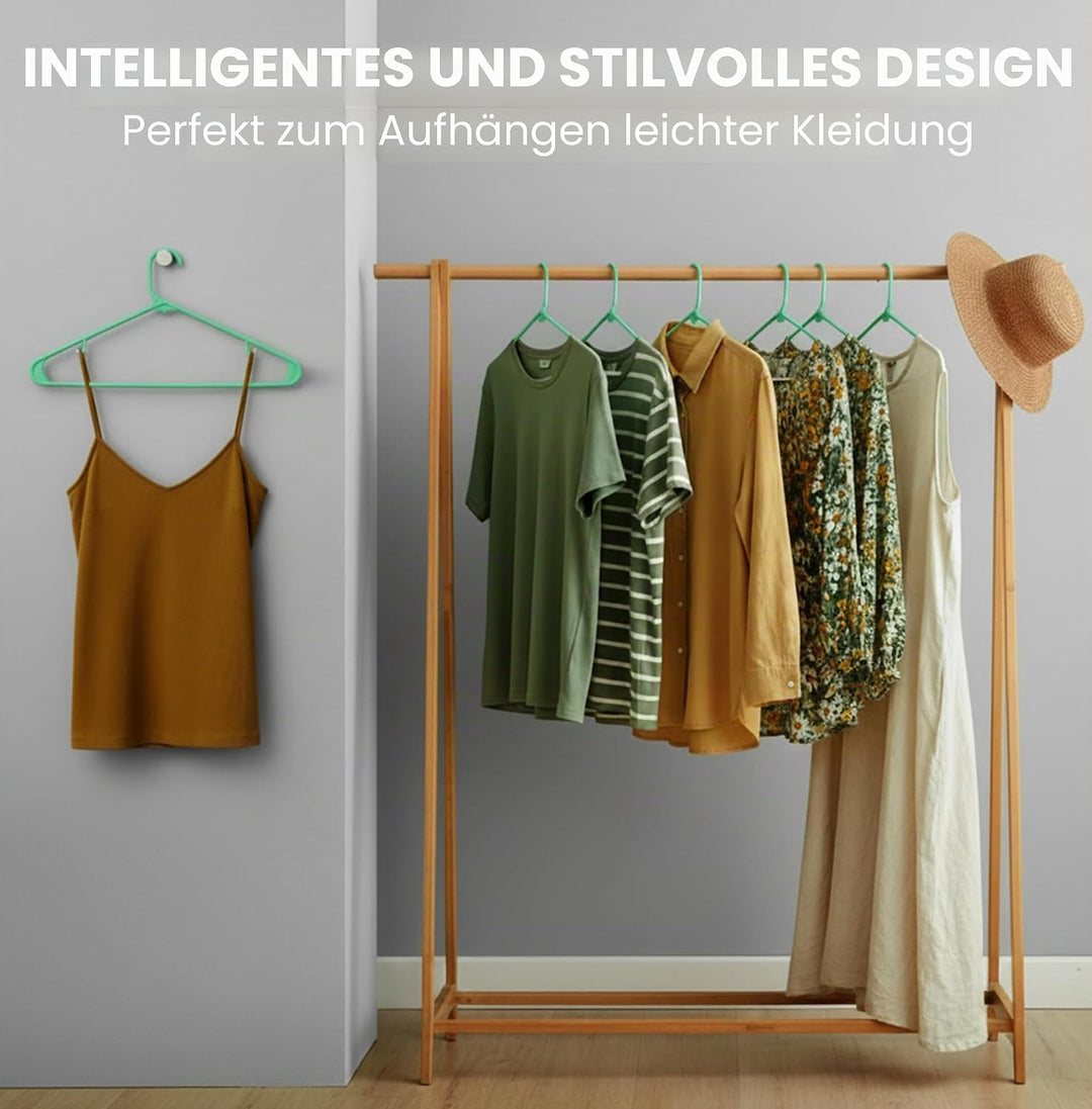 Utopia Home Kunststoff-Kleiderbügel, 50 Stück, Kleiderbügel mit Haken, langlebig und platzsparend, s
