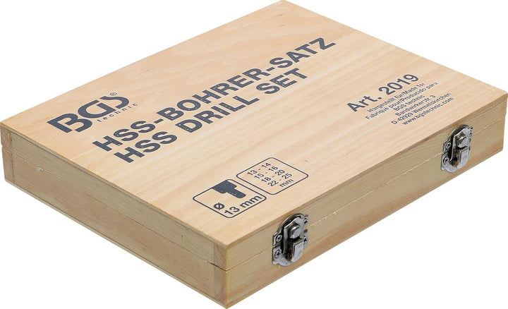 BGS 2019 | HSS-Bohrer-Satz | 8-tlg. | 13 - 25 mm | XXL | 13 mm Schaft für alle