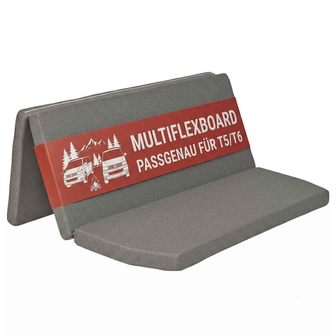 Mr. Deko Klappmatratze für VW Multivan T5 & T6-148 x 185 x 8 cm - Camping Matratze mit waschbarem Be