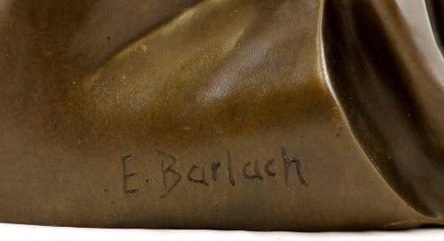 Moderne Kunst Skulptur - Bronzefigur - Der Zweifler (1931) - signiert - Ernst Barlach Figur - Güstro