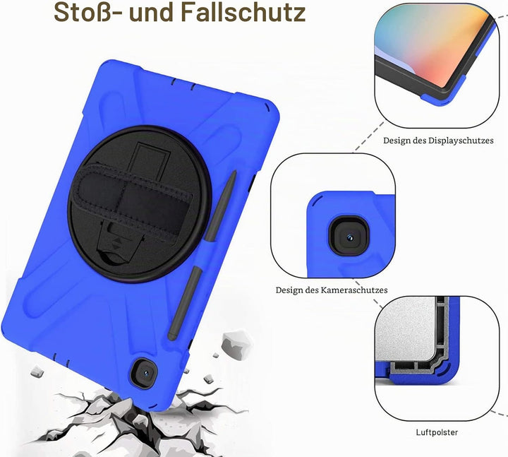 Gerutek Hülle Samsung Galaxy Tab S6 Lite 10,4 Zoll (2024/2022/2020), Stossfeste Robust Panzerhülle m