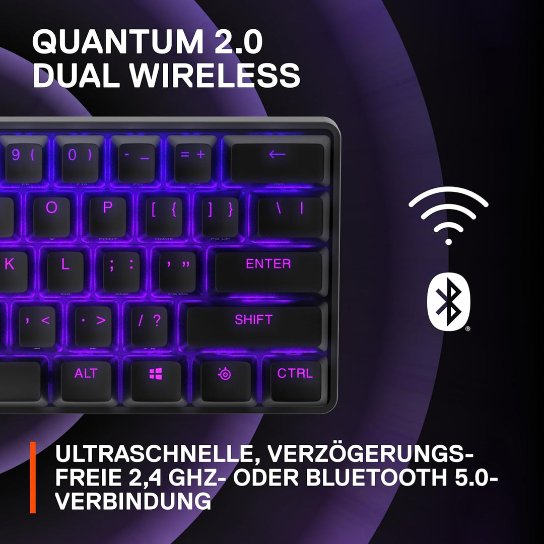 SteelSeries Apex Pro Mini Wireless HyperMagnetic Gaming-Tastatur – Die weltweit schnellste Tastatur