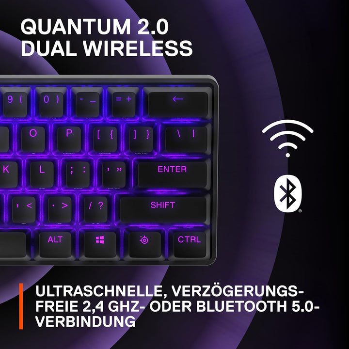 SteelSeries Apex Pro Mini Wireless HyperMagnetic Gaming-Tastatur – Die weltweit schnellste Tastatur