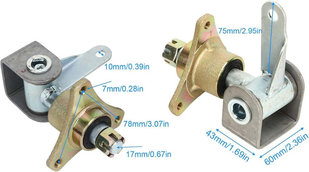 KIMISS Rad Hinterachsnabe, 17 Mm 3 Bolzen Vorderradnaben Lenkspindel Stahllegierung für 6 Zoll Reife