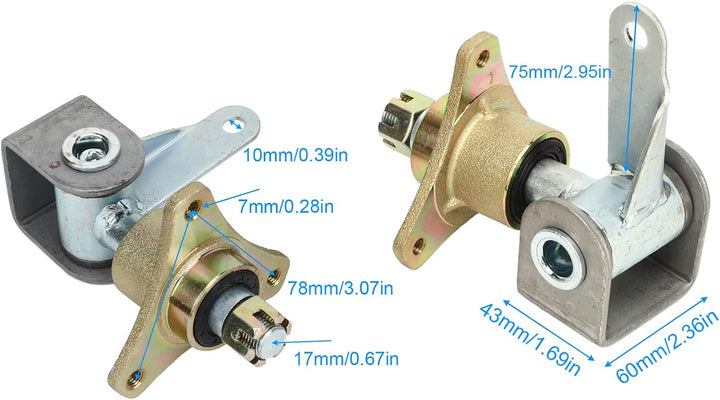 KIMISS Rad Hinterachsnabe, 17 Mm 3 Bolzen Vorderradnaben Lenkspindel Stahllegierung für 6 Zoll Reife