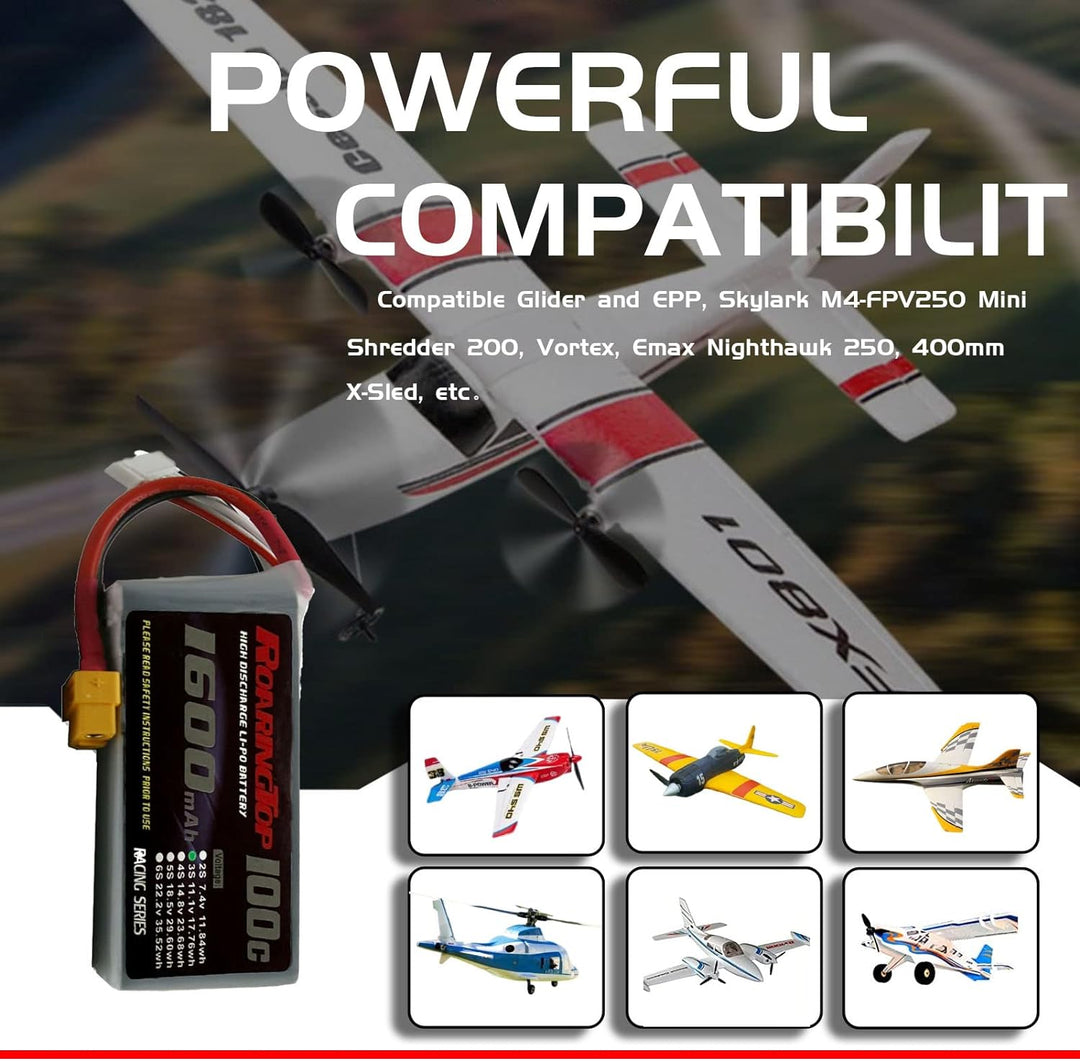 Roaring Top 1600mAh 100c 3s Lipo Battery Lipo Akku Anschluss für RC Auto 11.1v