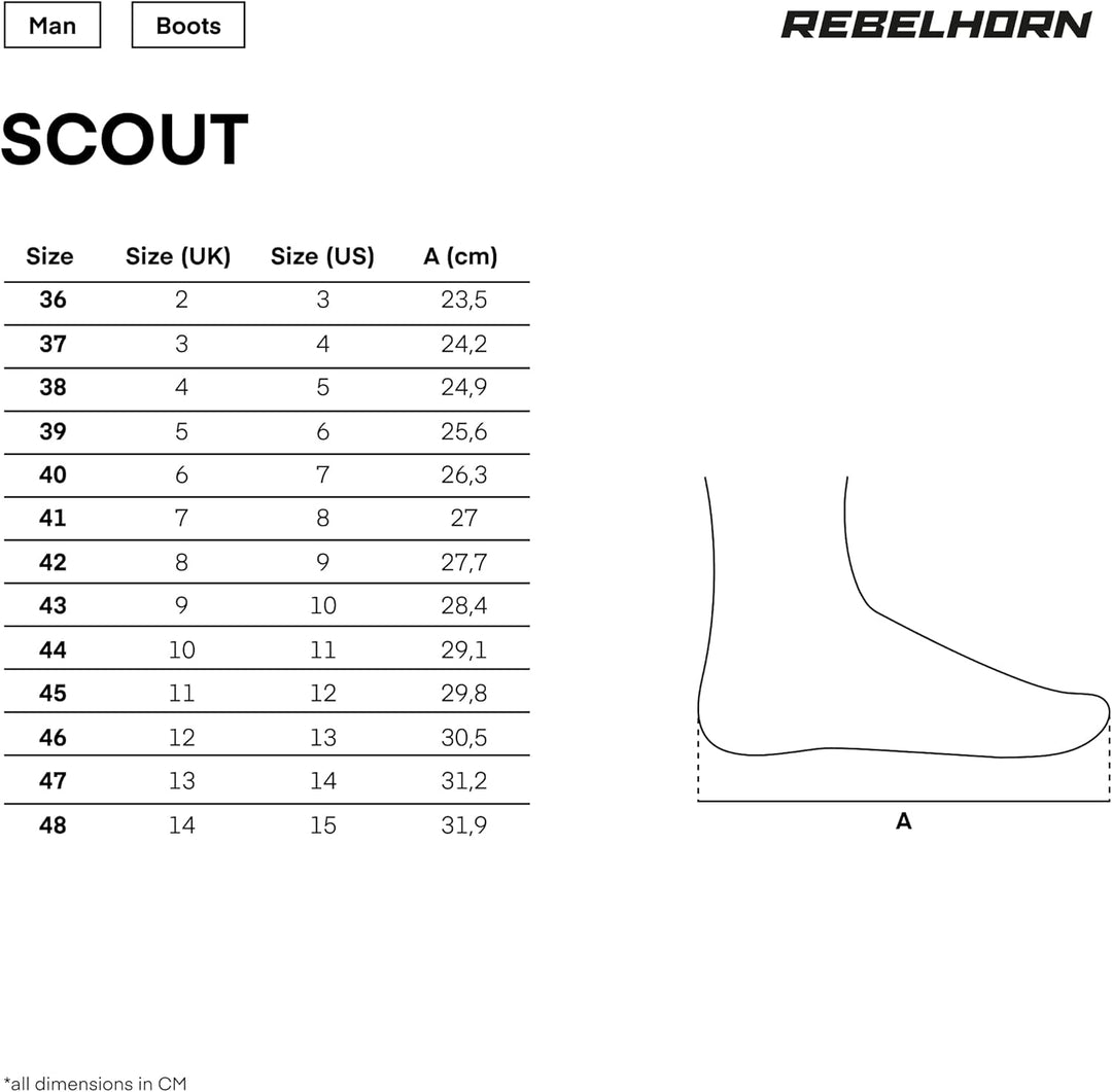 REBELHORN Scout Motorradstiefel Herren und Damen | PU Leder | Hipora Membran | Zwei Lange Reissversc