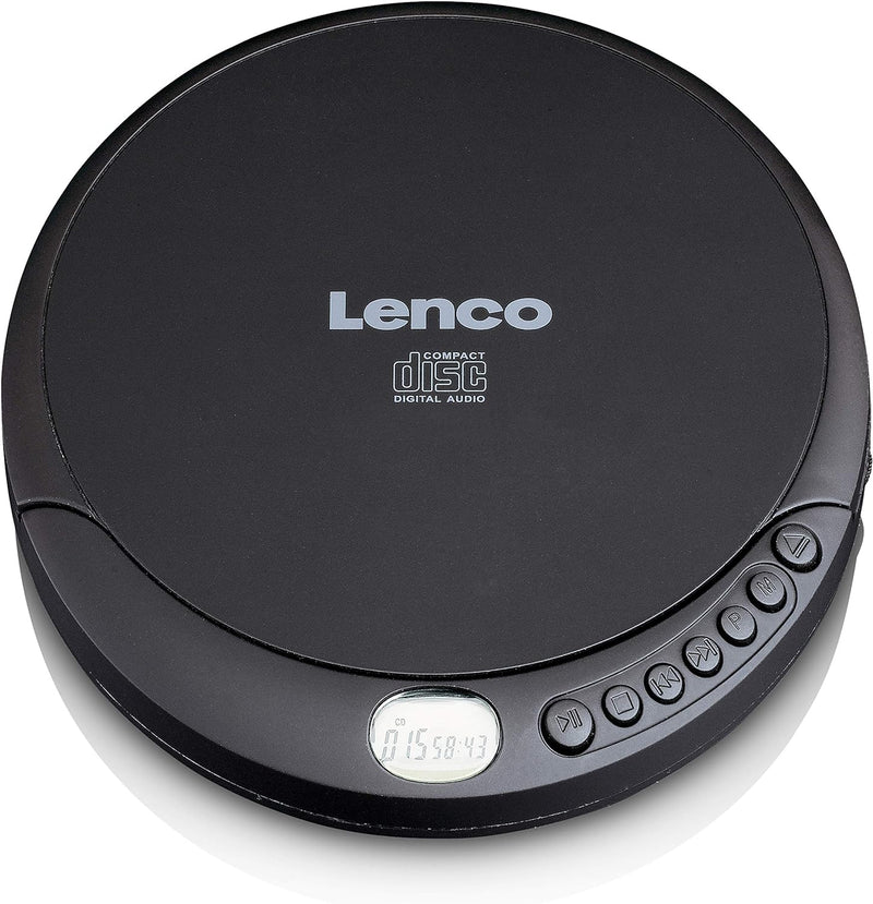 Lenco CD-010 - Tragbarer CD-Player Walkman - Diskman - CD Walkman - Mit Kopfhörern und Micro USB Lad