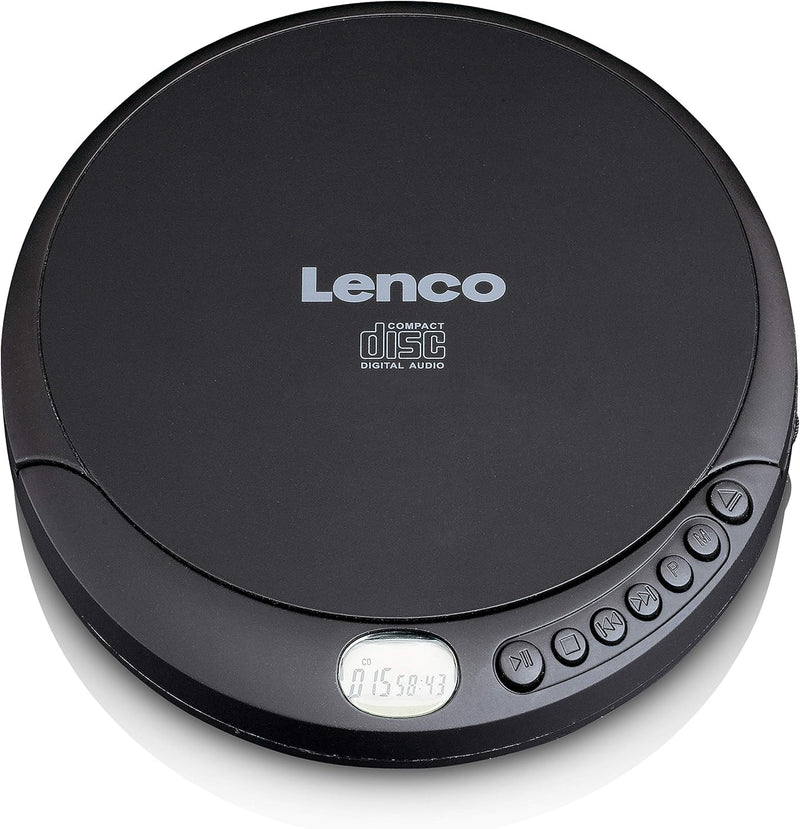 Lenco CD-010 - Tragbarer CD-Player Walkman - Diskman - CD Walkman - Mit Kopfhörern und Micro USB Lad