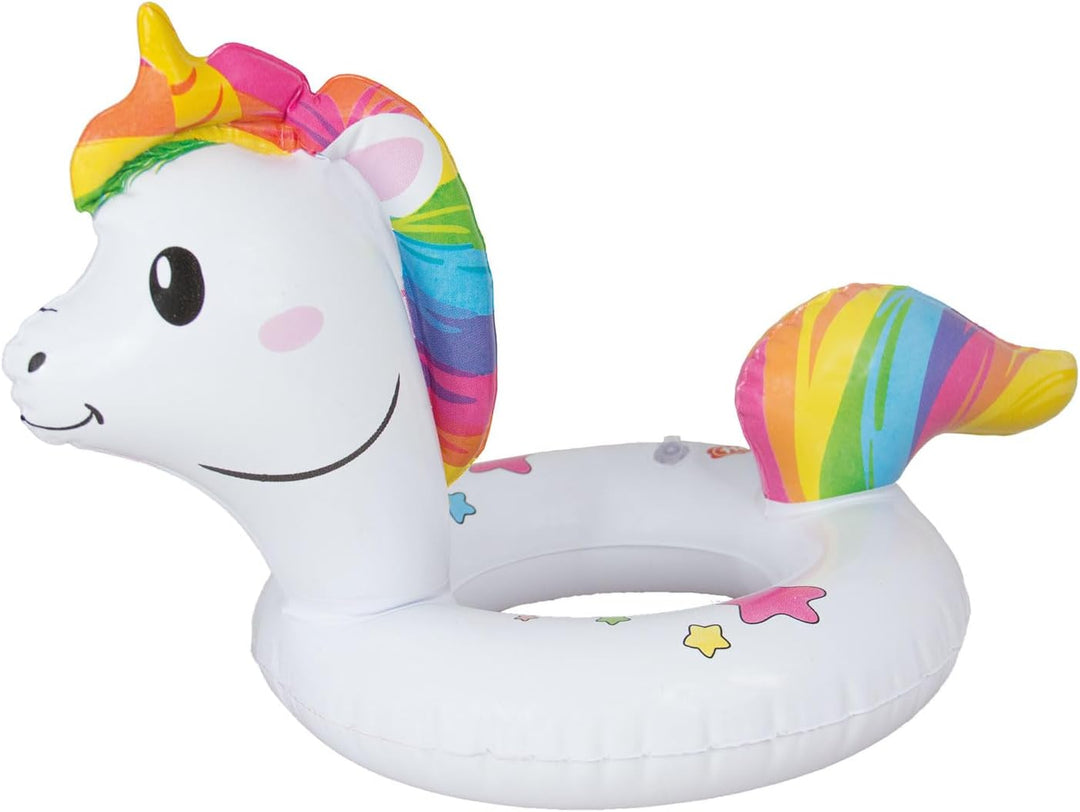 Heless 661 - Schwimm-Set für Puppen, 3 teilig, Motiv Einhorn Henri, Badeanzug, Clogs und Schwimmring