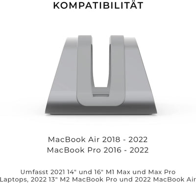 HumanCentric Vertikaler Laptop-Ständer für MacBook, kompatibel als MacBook Pro-Ständer, MacBook Air-