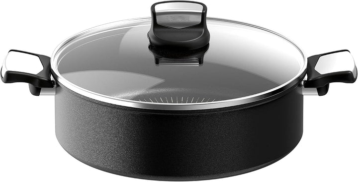 Tefal Unlimited On Schmorpfanne, 28 cm, kratzfest, Antihaftbeschichtung, Thermo-Signal™, Schmoren, S