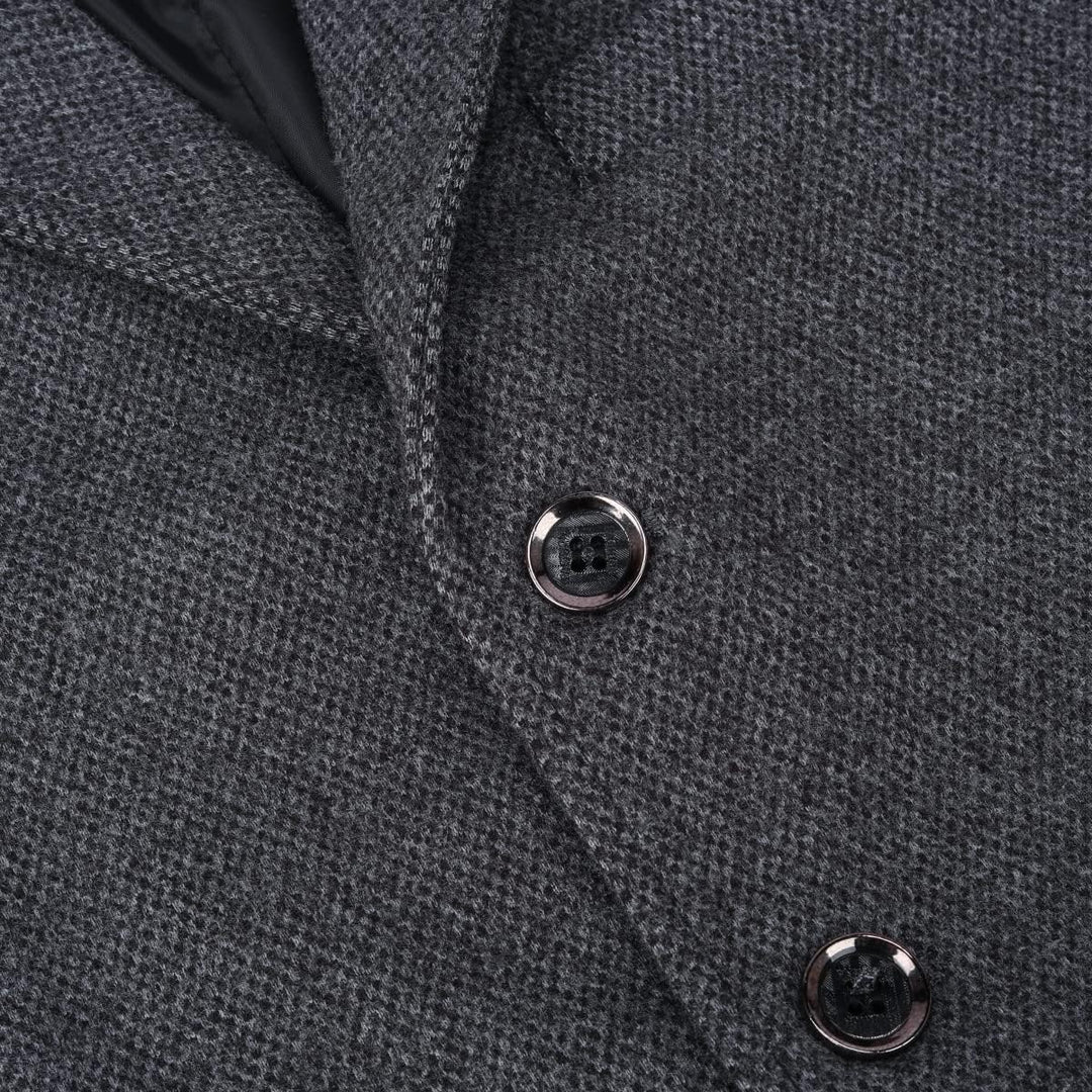 Allthemen Herren Weste Revers Tweed Wolle Anzugweste Formale Regular Fit Herrenweste Retro Business