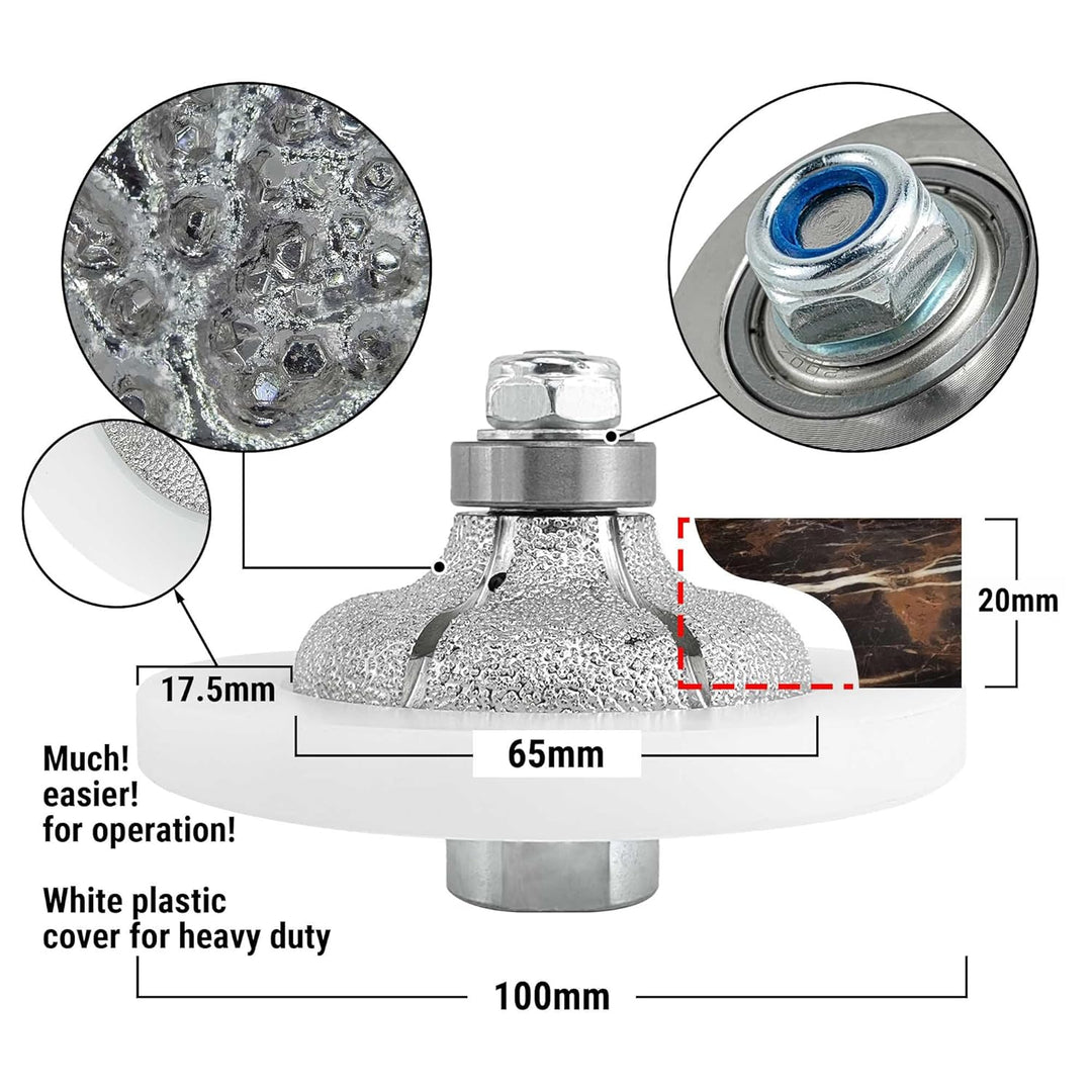 NBB Diamant-Profilscheibe Diamantfräser Fräsbohrer Trennreibahle Profilierungs-Bit für Porzellan Fli