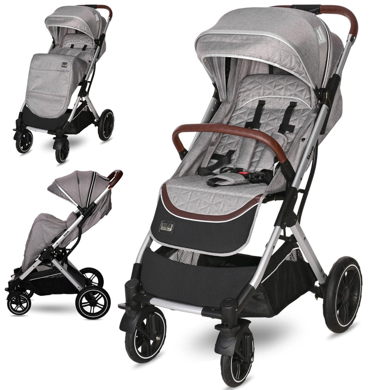 Lorelli Kinderwagen Storm, Sport Buggy klein zusammenklappbar, nur 9,3kg, kompakter Sportsitz bis 22