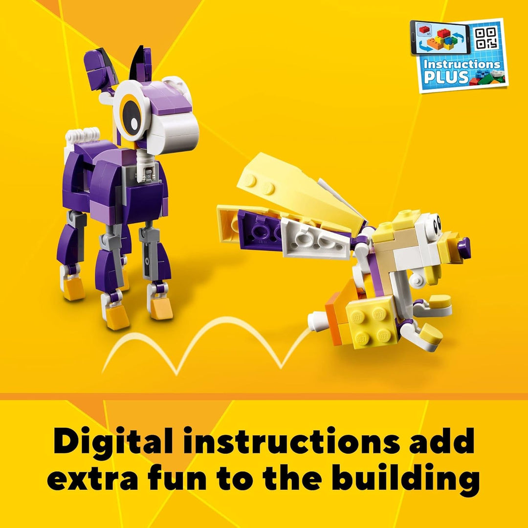 LEGO Creator 3in1 Fantasy Forest Creatures 31125 Building Kit Featuring an Owl, Rabbit and Squirrel;