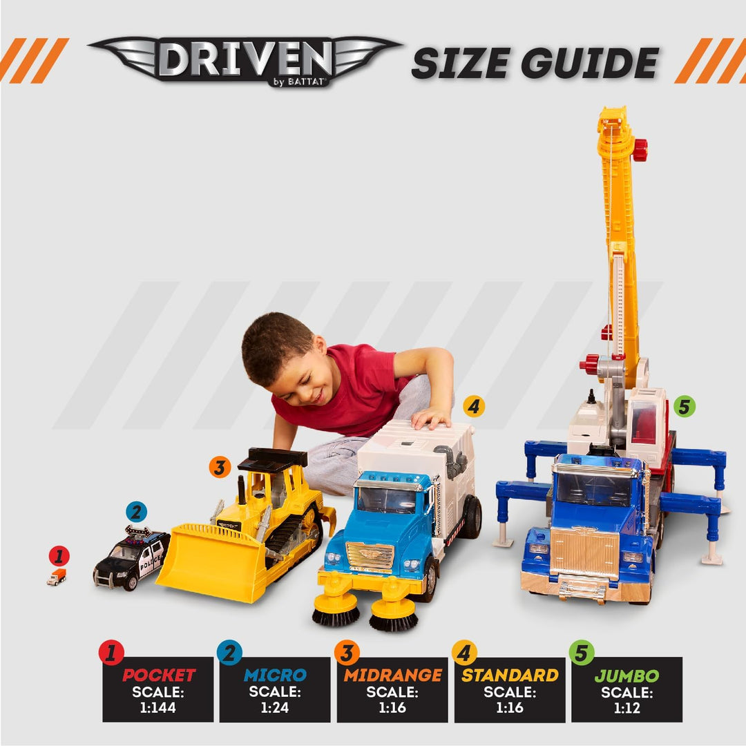 Driven Turbocharge Autorennbahn Stunt Jump Extreme – mit Rennauto, Looping, Feuerring, Bahnen, Rampe
