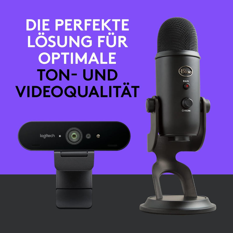 Logitech Brio and Blue Microphones Yeti – Die perfekte Lösung für optimale Ton- und Videoqualität, E