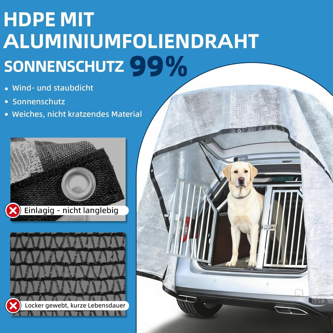 Sonnenschutznetz für Auto und Haustier, wärmeisolierendes Aluminiumfoliennetz,Sonnenschutznetz für V