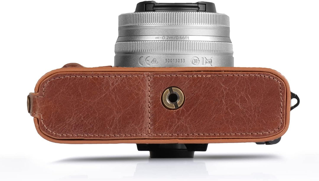 MegaGear MG2016 Ever Ready Genuine Leather Camera Half Case Compatible with Nikon Z fc (Braun), Brau