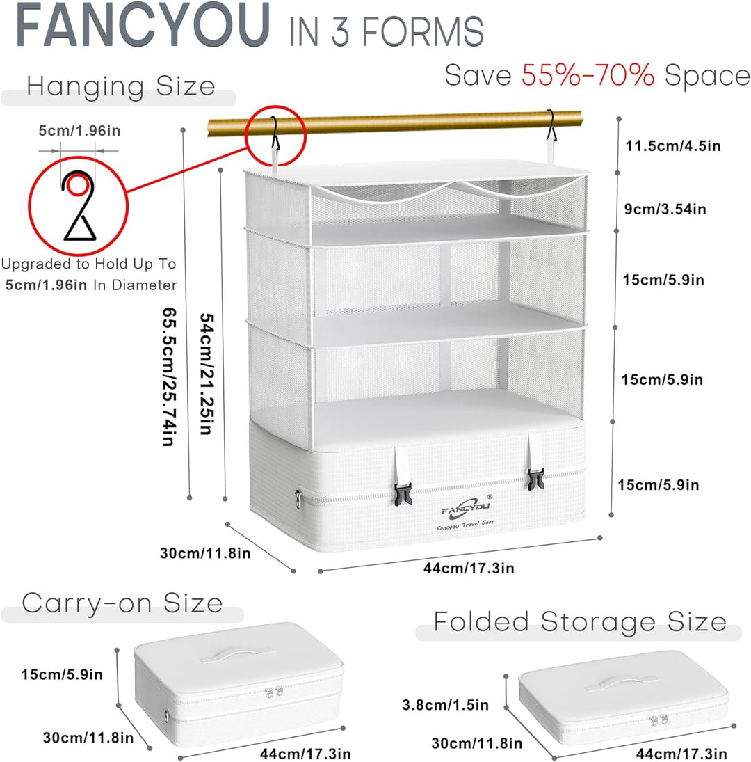 Koffer Organizer Hängende Verpackung Würfel Tragbare Schrank Regale Kompressive Reisegepäck Essentia