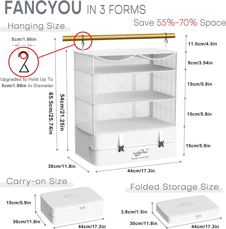 Koffer Organizer Hängende Verpackung Würfel Tragbare Schrank Regale Kompressive Reisegepäck Essentia