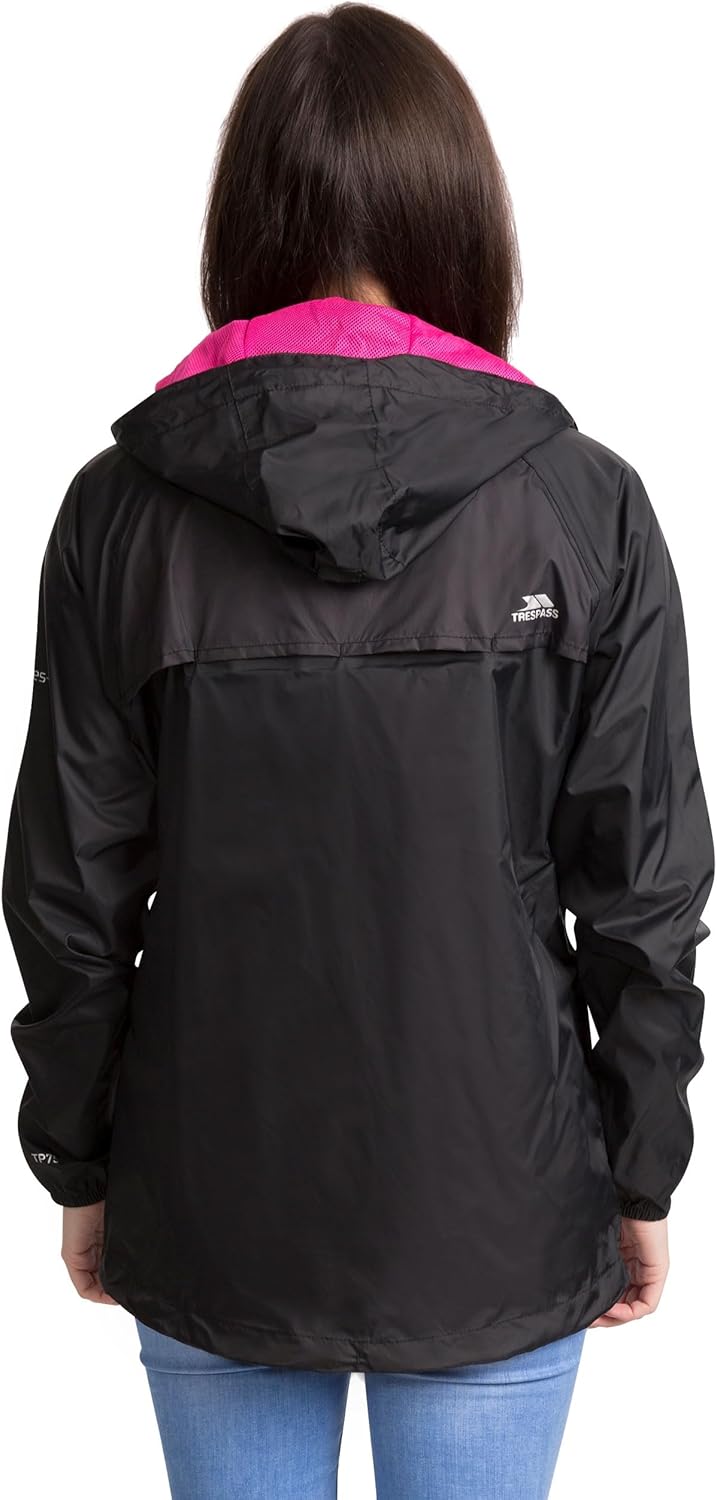 Trespass Unisex Qikpac Jacket Kompakt Zusammenrollbare Wasserdichte Regenjacke (1er Pack) XXL Schwar