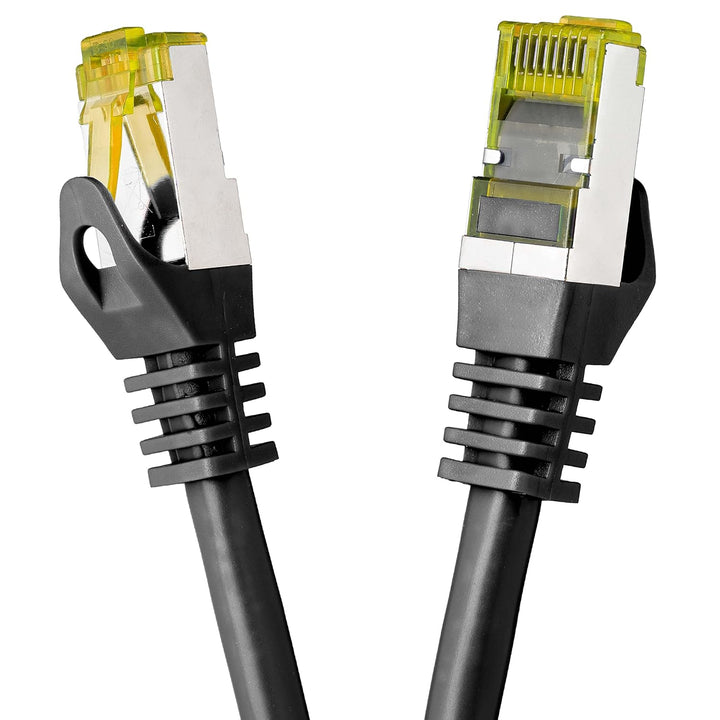 BIGtec LAN Kabel 10 Stück 2m Netzwerkkabel CAT7 Ethernet Internet Patchkabel CAT.7 schwarz Gigabit d
