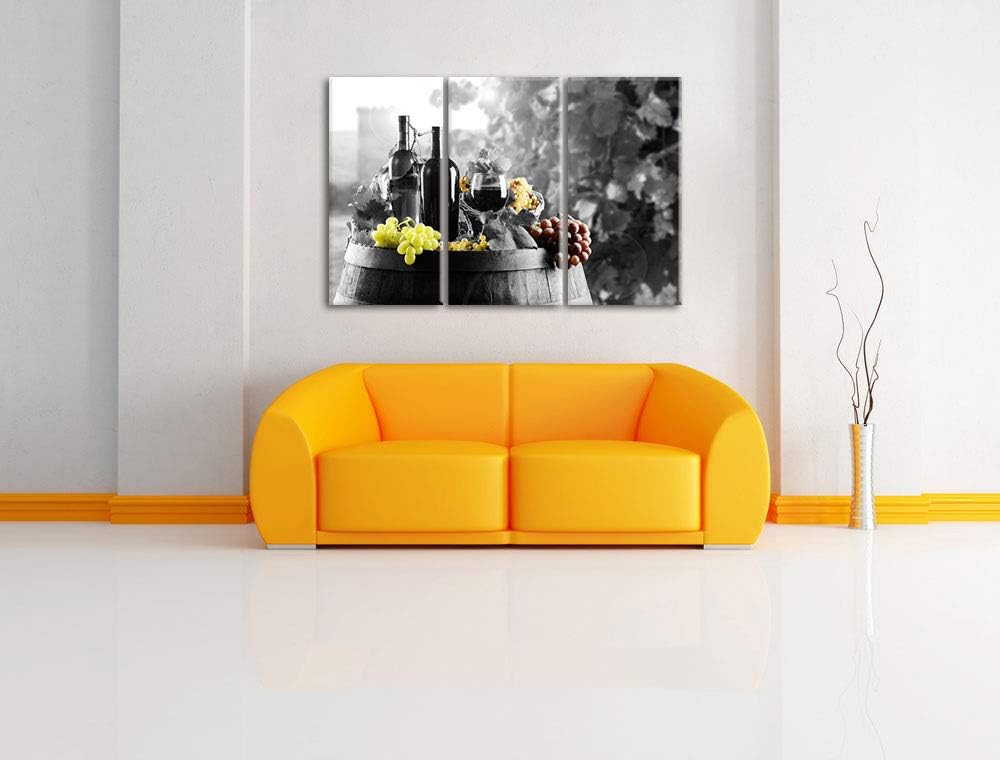 Pixxprint gemischte Auslese an Weintrauben als Leinwandbild | Grösse: 3 Teilig (120x80) | Wandbild|