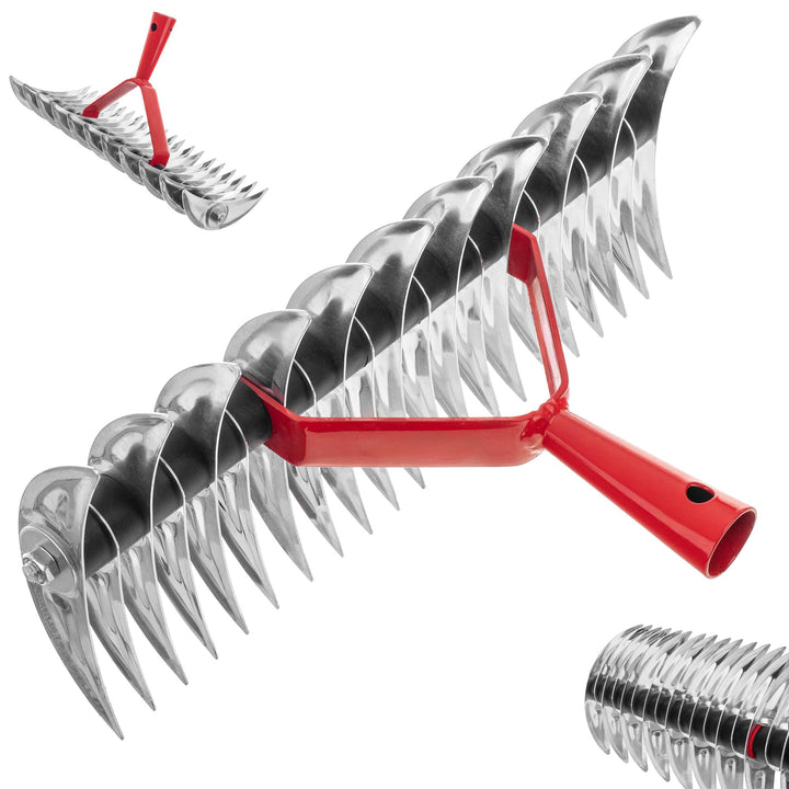 KADAX Rasenlüfter, manueller Vertikutierer für Garten, Rasen, Moos, Gartenzubehör aus Metall, Schnei