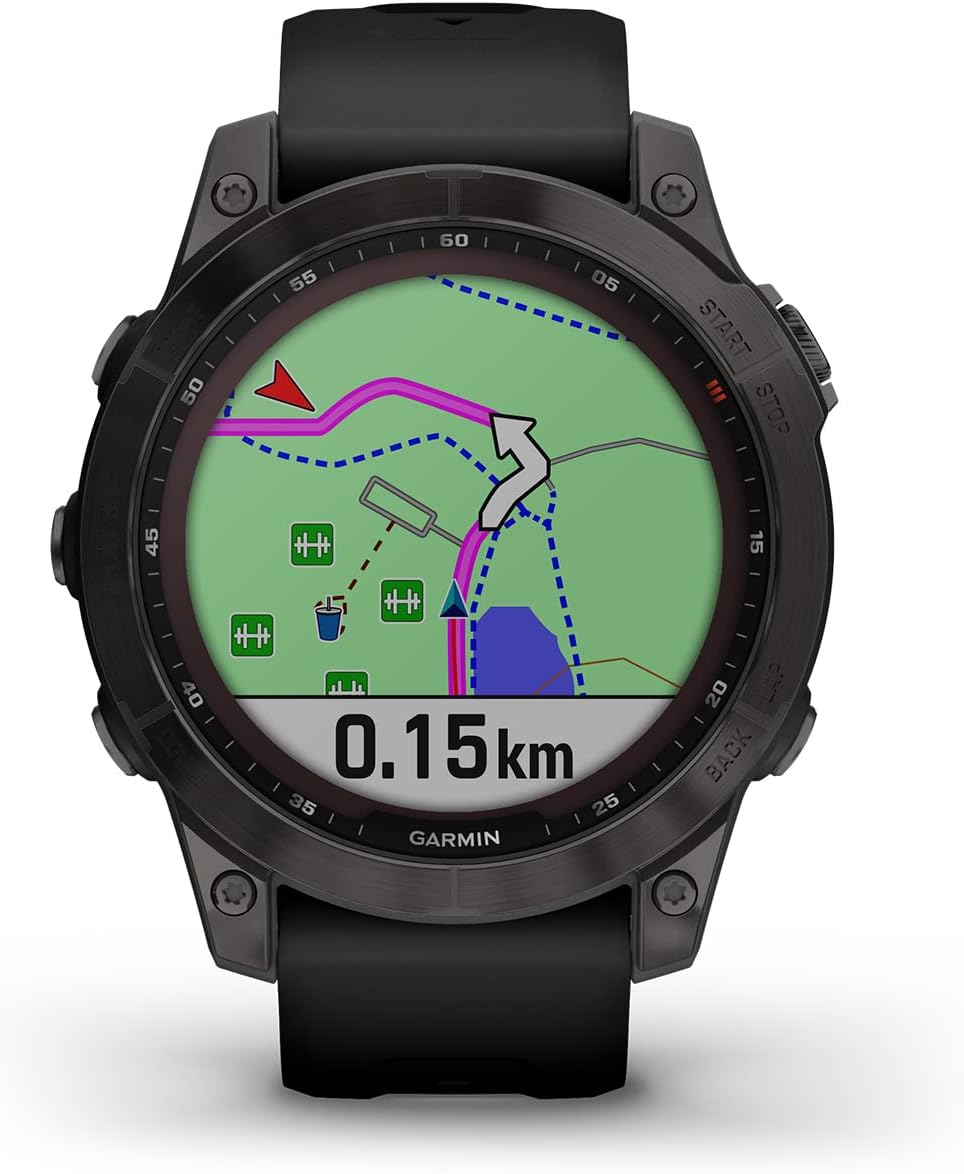 Garmin Fenix 7 Sapphire Solar 47mm, Slate Grey/Black (010-02540-21) Schwarz Taille unique, Schwarz T