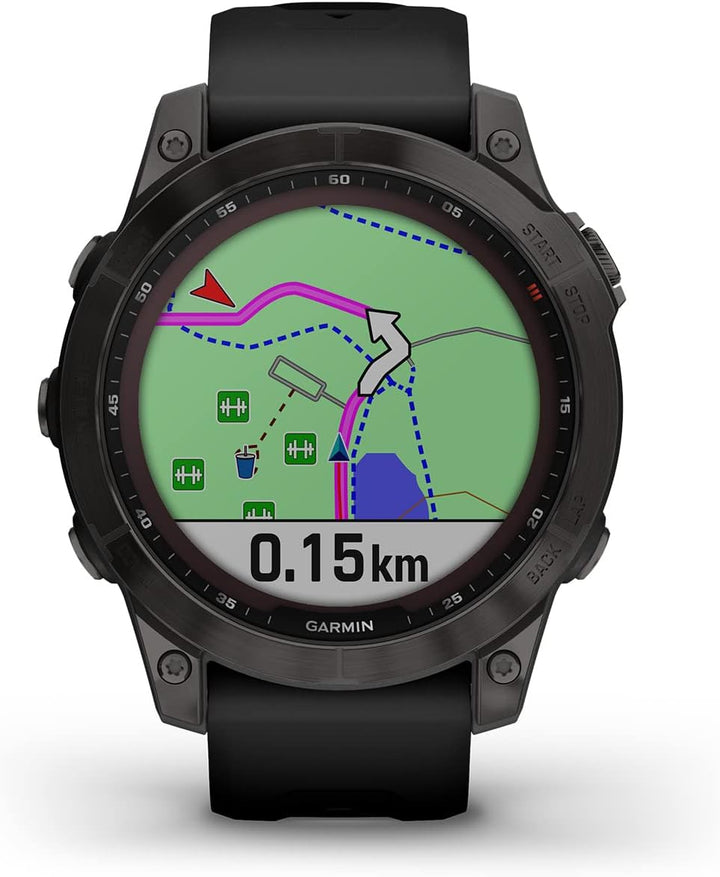 Garmin Fenix 7 Sapphire Solar 47mm, Slate Grey/Black (010-02540-21) Schwarz Taille unique, Schwarz T