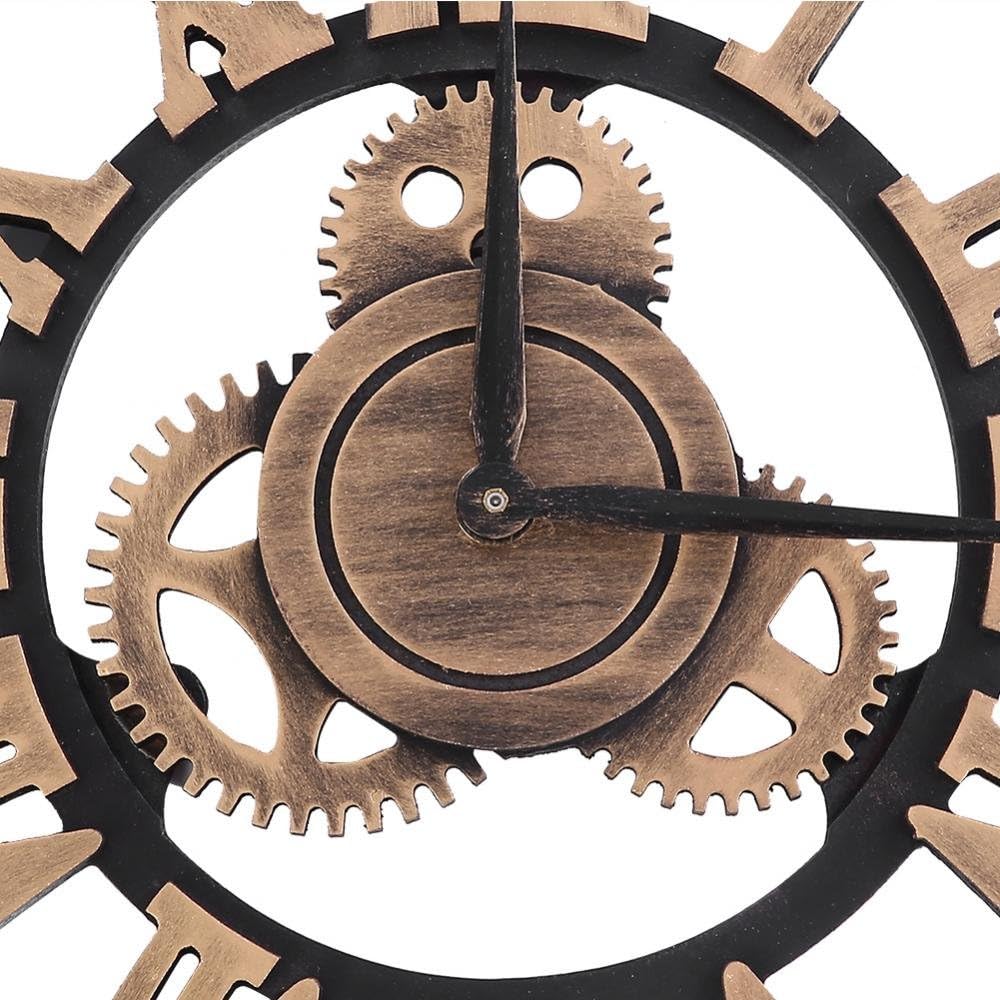 Metall Zahnrad Wanduhr, Lautlos Gross Dekouhr im Vintage Design für Wonzimmer, Café, Restauran, Büro