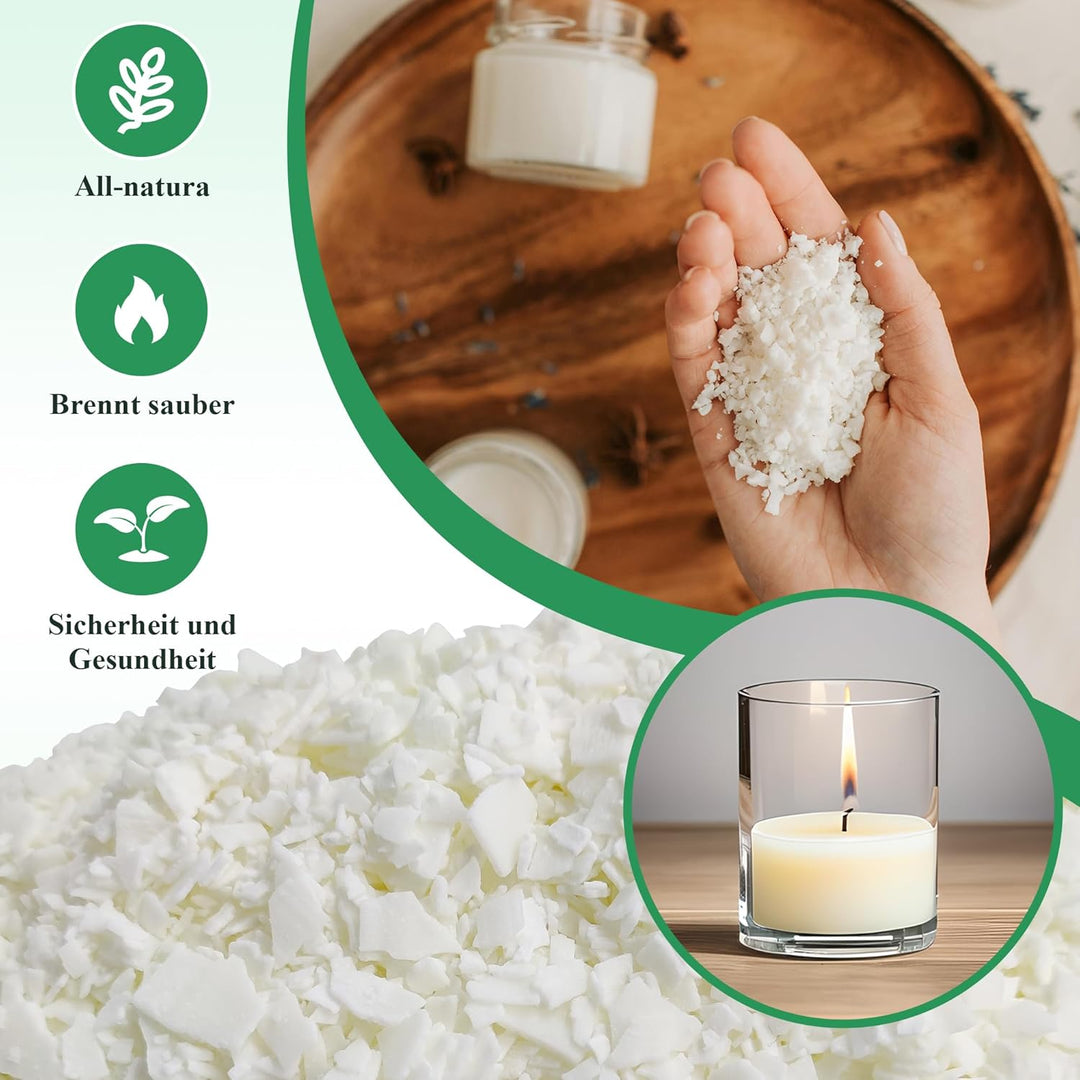 pojifi Kerze machen Kit Zubehör für Anfänger, Soja-Wachs DIY Kerze machen für Erwachsene, mit 900ml