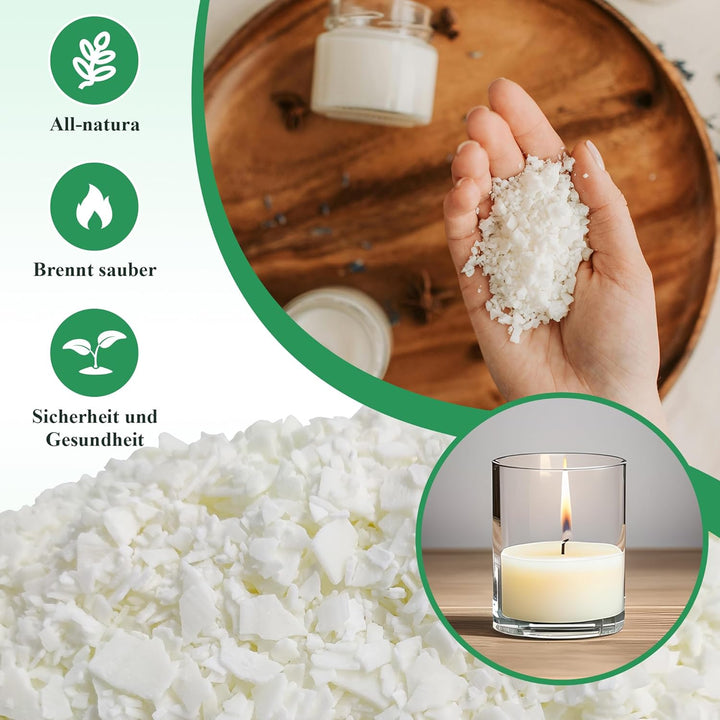 pojifi Kerze machen Kit Zubehör für Anfänger, Soja-Wachs DIY Kerze machen für Erwachsene, mit 900ml
