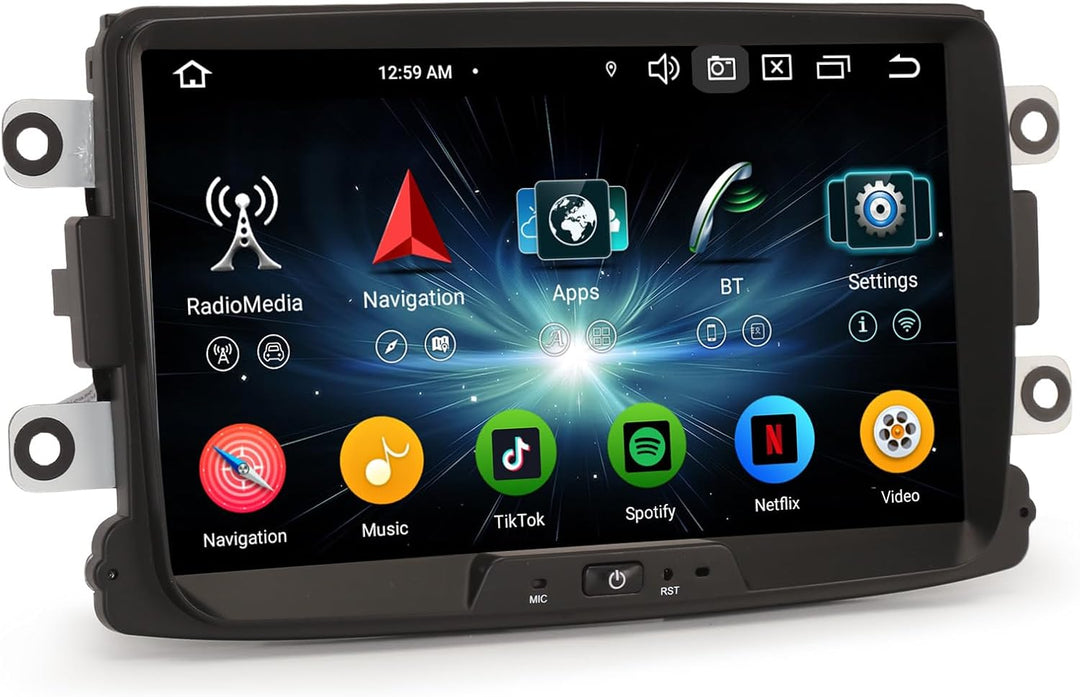 8-Kern Android 14 DAB+ Autoradio 8 Zoll Für Dacia Sandero Logan Lodgy Duster Dokker mit Navigation G
