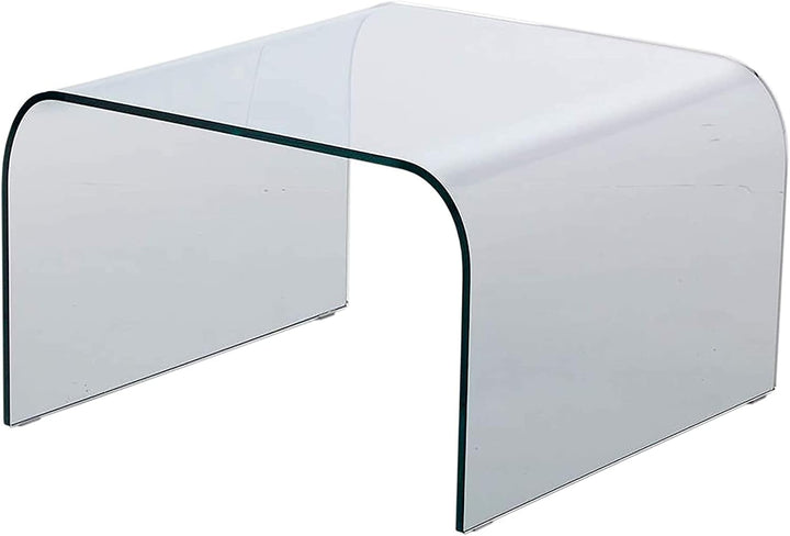 IMAGO FACTORY Greta | Moderner Glas Tisch für Wohnzimmer, Sofa und Couch, Made in Italy, Coffee Tabl