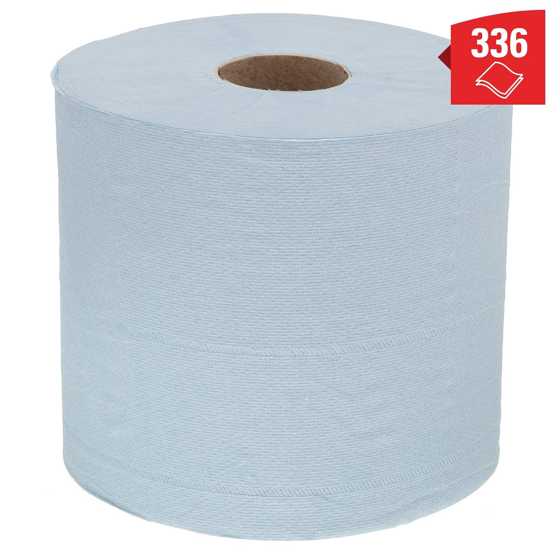 WypAll 7302 Industriewischtücher L20, mit Zentralentnahme, 2-lagig, blau (6 Rollen x 380 Wischtücher
