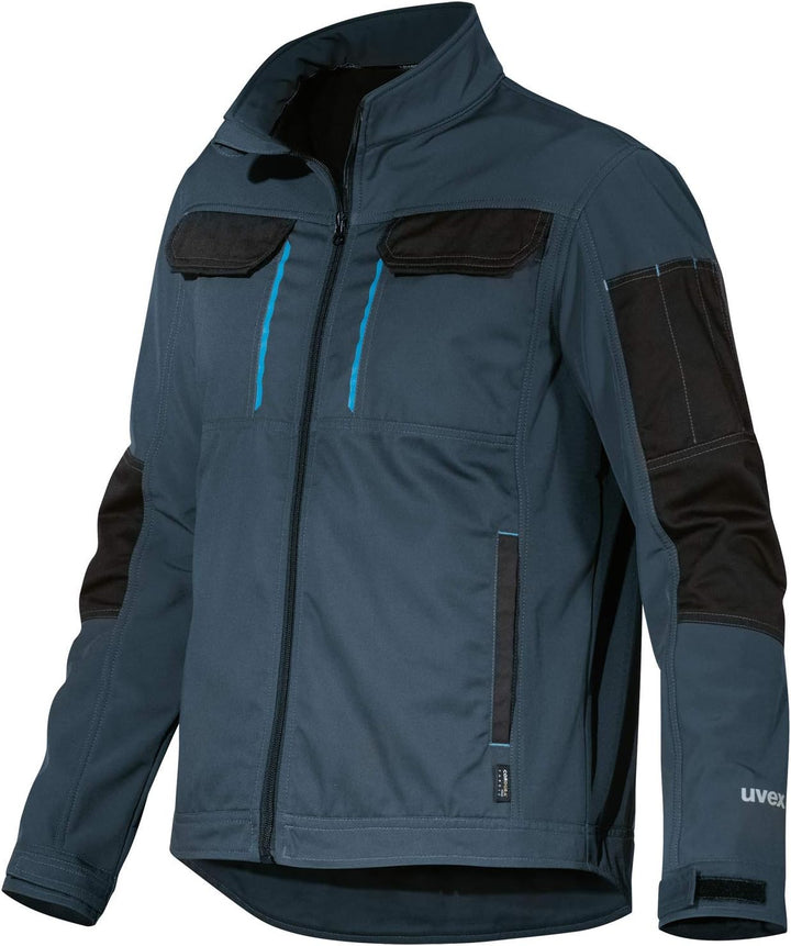 Uvex Tune-up Softshell-Arbeitsjacke für Herren - atmungsaktiv & wasserabweisend L Blau, L Blau