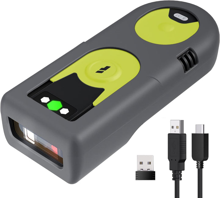 Inateck Barcode Scanner Bluetooth 2D mit 2,4Ghz USB Adapter, liest Barcodes von Bildschirmen, Exklus