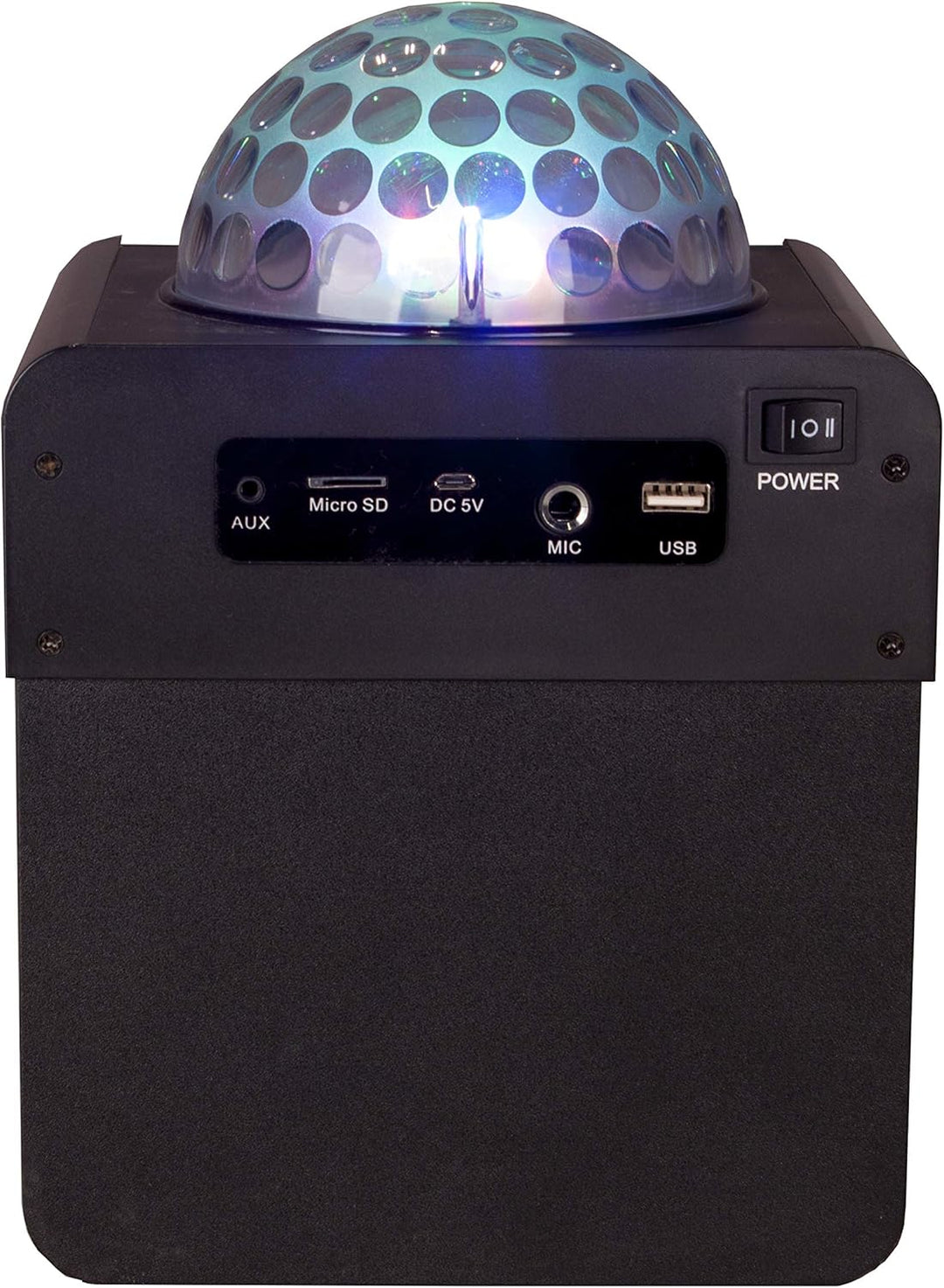 N-Gear DISCO410 Karaoke & Party Bluetooth Lautsprecher mit Discokugel, Mikrofon & Powerbank-Funktion